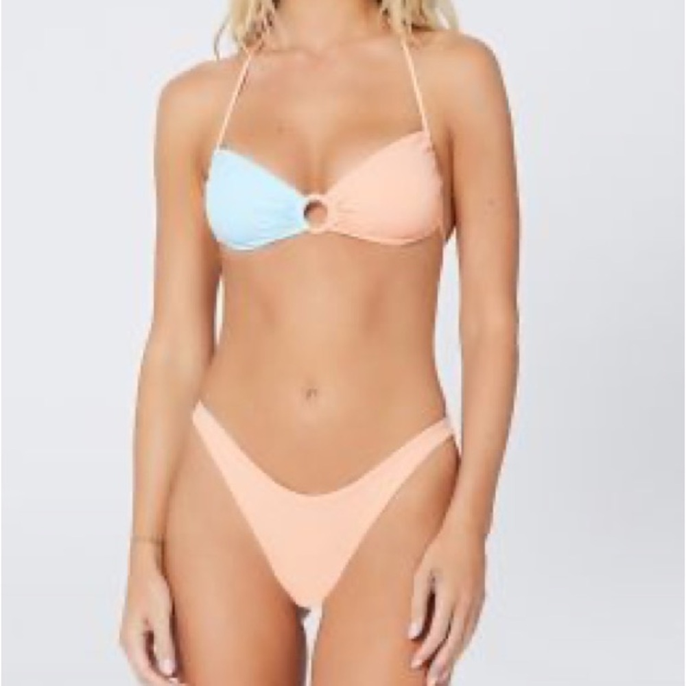 L*Space Freddie Bikini Top Tangy and Sky Blue - Picture 5 of 5